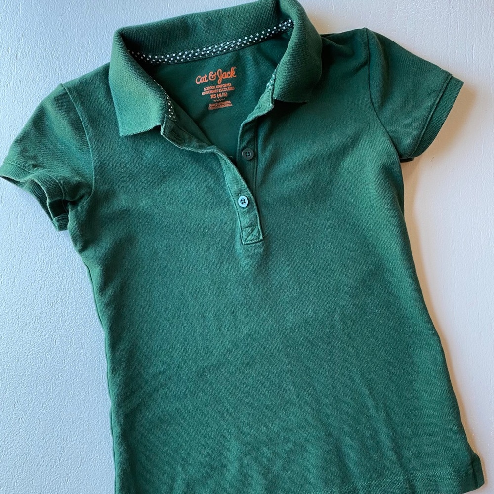 NWOT Forest Green Girls School Uniform Polo XS